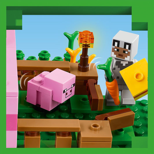 Curious Minds Toys & Games > Toys > Construction Toys > Interlocking Blocks > LEGO > LEGO Minecraft Lego Minecraft 21268 The Baby Pig House Toy Playset for Ages 7 and Up