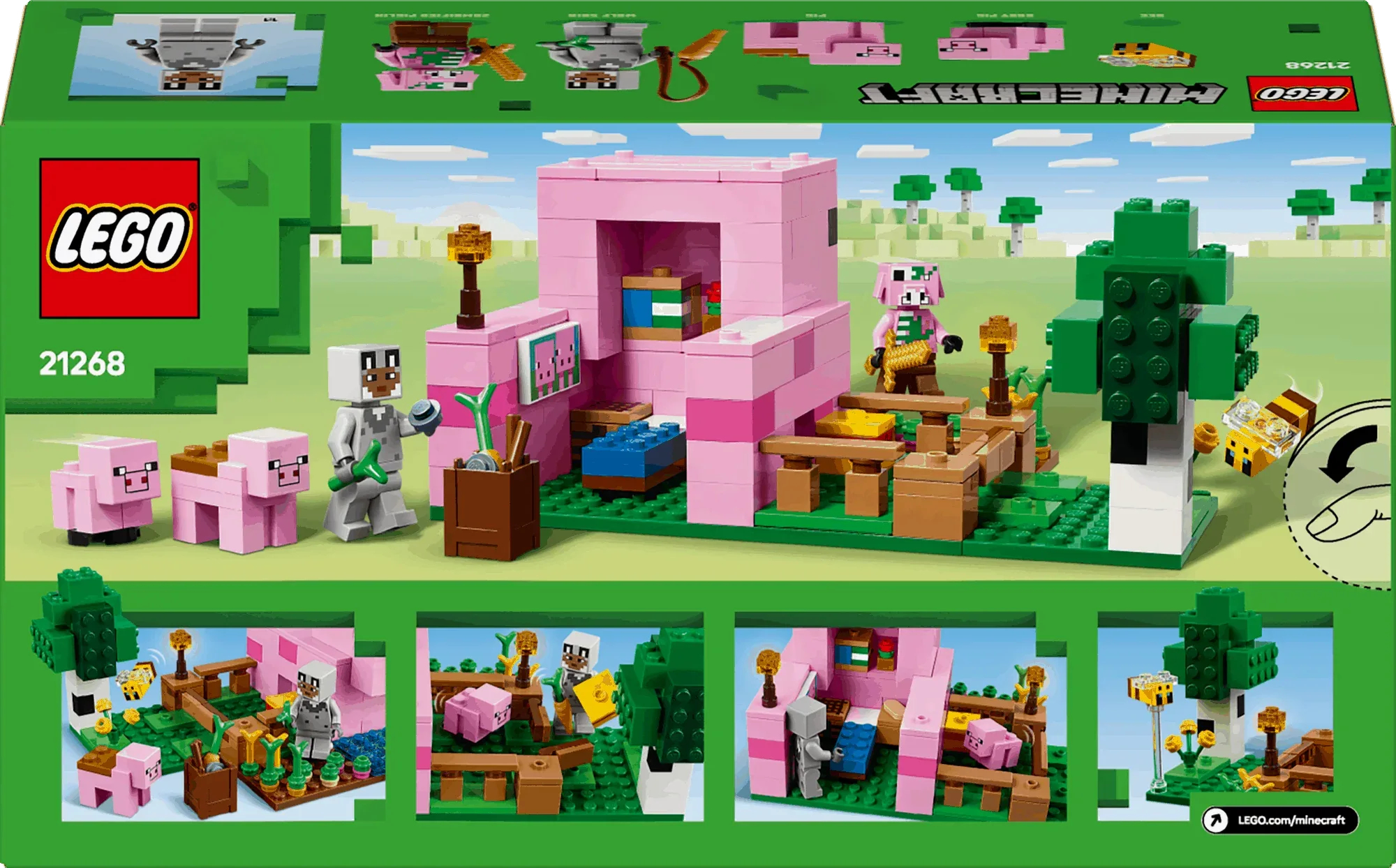 Curious Minds Toys & Games > Toys > Construction Toys > Interlocking Blocks > LEGO > LEGO Minecraft Lego Minecraft 21268 The Baby Pig House Toy Playset for Ages 7 and Up