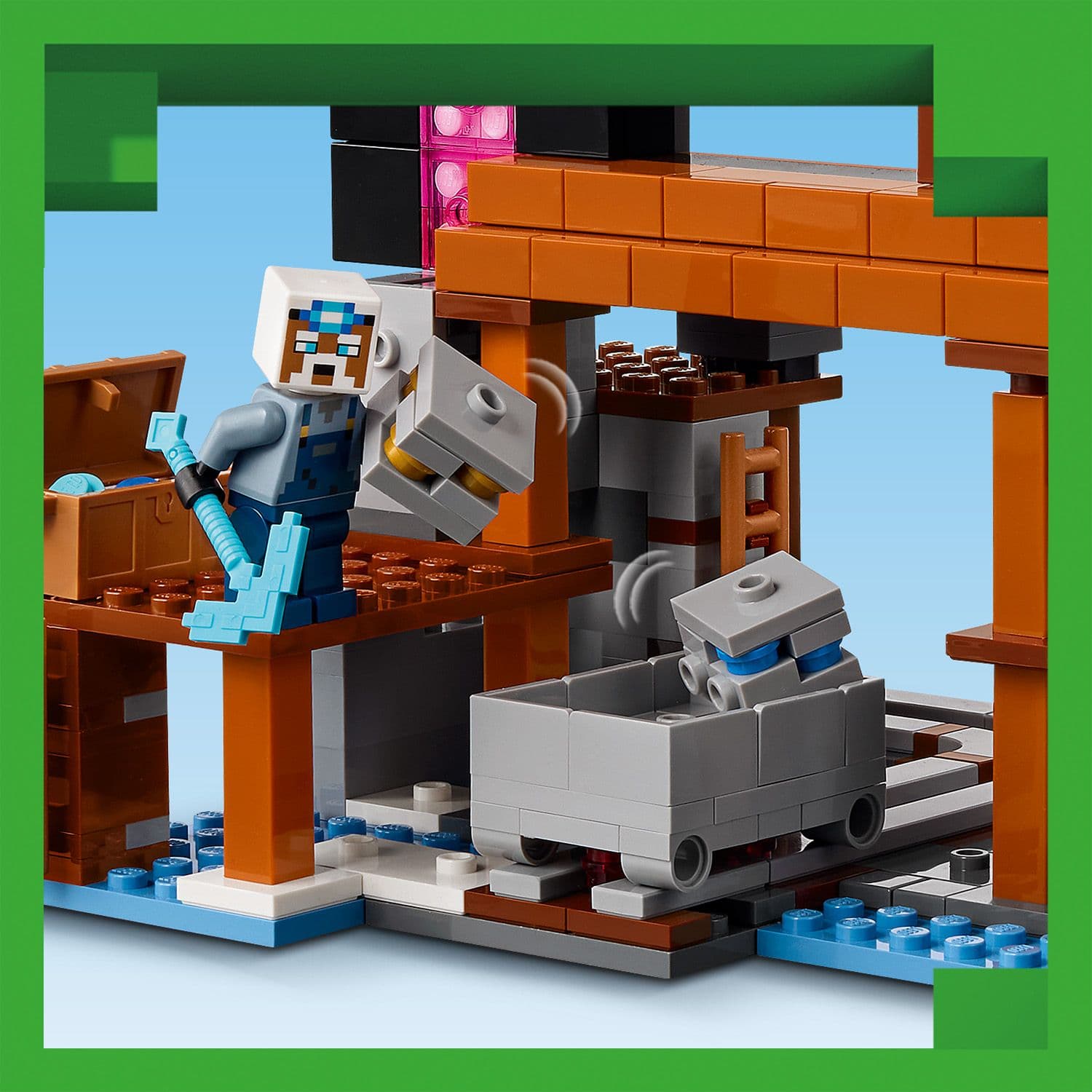 Curious Minds Toys & Games > Toys > Construction Toys > Interlocking Blocks > LEGO > LEGO Minecraft Lego Minecraft 21277 The Pickaxe Mine Buildable Playset for Age 8 & Up