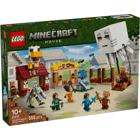 Curious Minds Toys & Games > Toys > Construction Toys > Interlocking Blocks > LEGO > LEGO Minecraft Lego Minecraft Movie 21273 The Ghast Balloon Village Attack Ages 10+