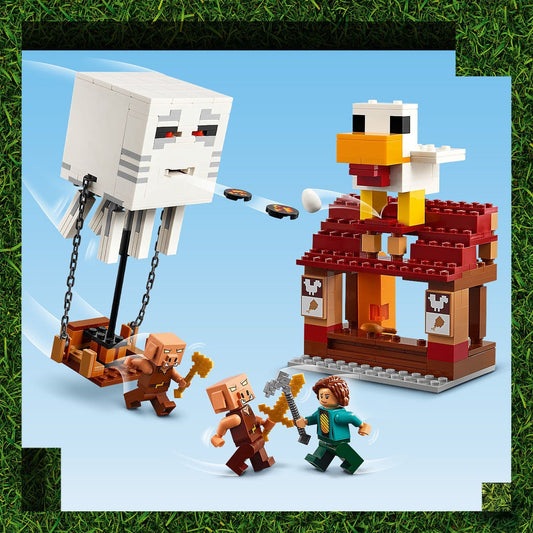 Curious Minds Toys & Games > Toys > Construction Toys > Interlocking Blocks > LEGO > LEGO Minecraft Lego Minecraft Movie 21273 The Ghast Balloon Village Attack Ages 10+