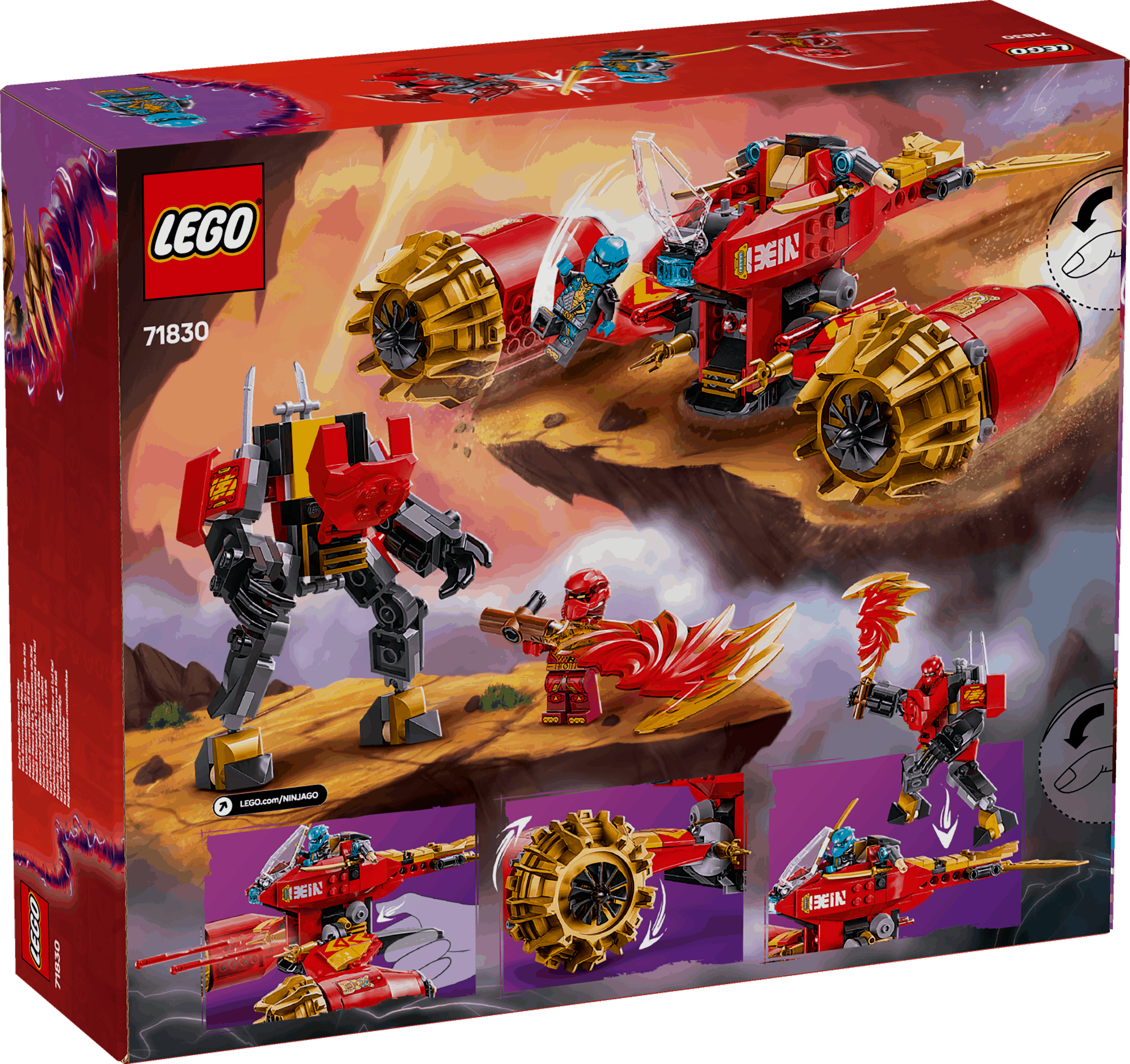 Curious Minds Toys & Games > Toys > Construction Toys > Interlocking Blocks > LEGO > LEGO Ninjago Lego Ninjago 71830 Kai's Mech Storm Rider Playset for Ages 7 and Up