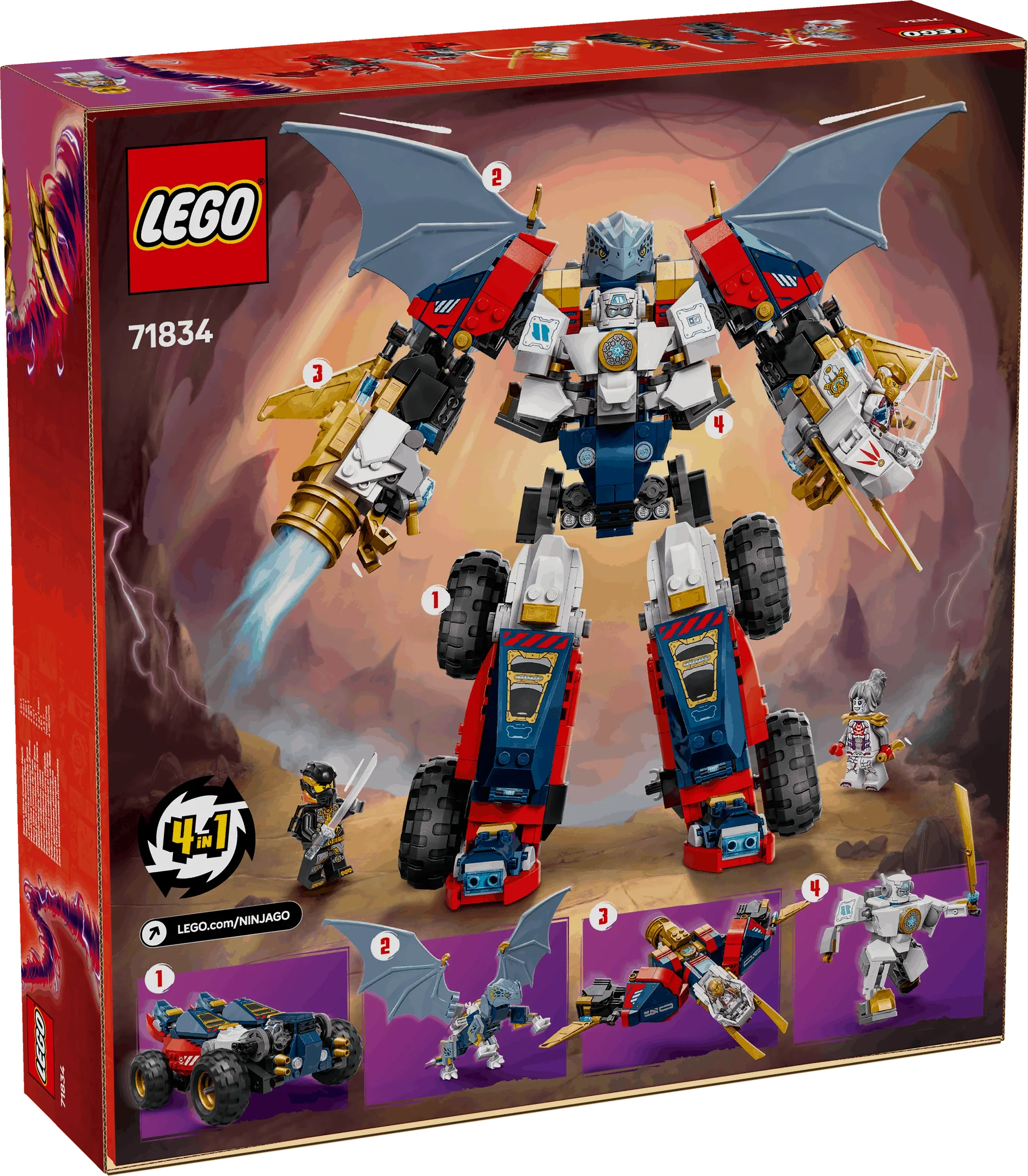 Curious Minds Toys & Games > Toys > Construction Toys > Interlocking Blocks > LEGO > LEGO Ninjago Lego Ninjago 71834 Zane's Ultra Combiner Mech Playset for Ages 9 & Up