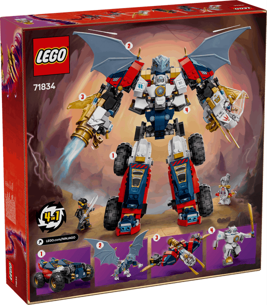Curious Minds Toys & Games > Toys > Construction Toys > Interlocking Blocks > LEGO > LEGO Ninjago Lego Ninjago 71834 Zane's Ultra Combiner Mech Playset for Ages 9 & Up