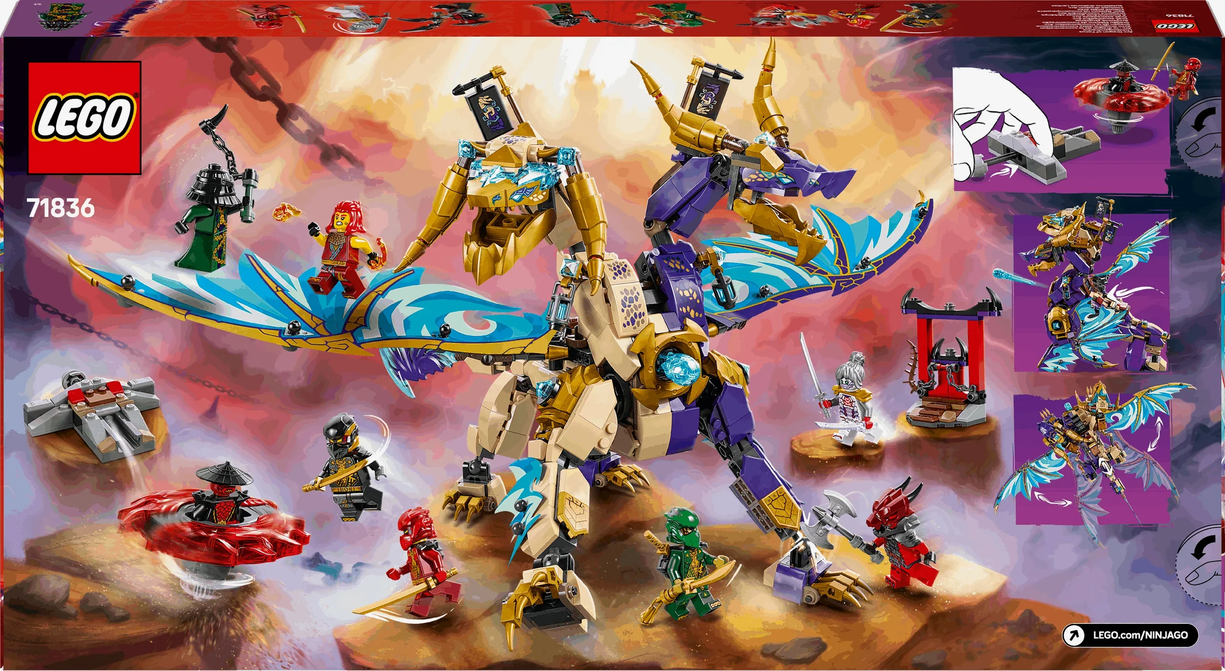 Curious Minds Toys & Games > Toys > Construction Toys > Interlocking Blocks > LEGO > LEGO Ninjago Lego Ninjago 71836 Arc Dragon of Focus Toy Playset for Ages 9 and Up