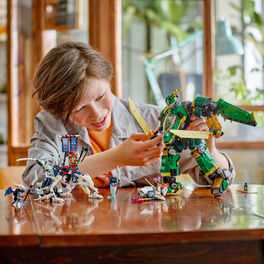 Curious Minds Toys & Games > Toys > Construction Toys > Interlocking Blocks > LEGO > LEGO Ninjago Lego Ninjago 71845 Lloyd’s Jet Mech Buildable Playset for Age 9 and Up