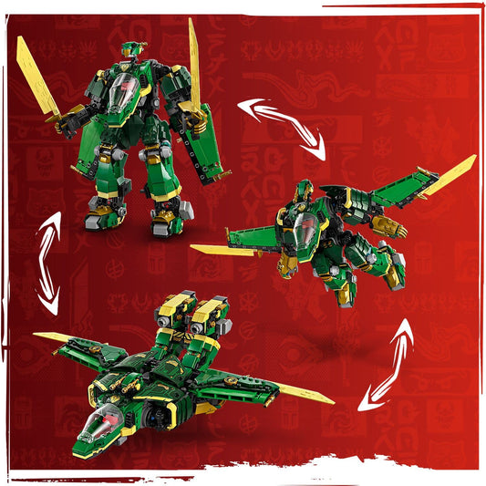 Curious Minds Toys & Games > Toys > Construction Toys > Interlocking Blocks > LEGO > LEGO Ninjago Lego Ninjago 71845 Lloyd’s Jet Mech Buildable Playset for Age 9 and Up