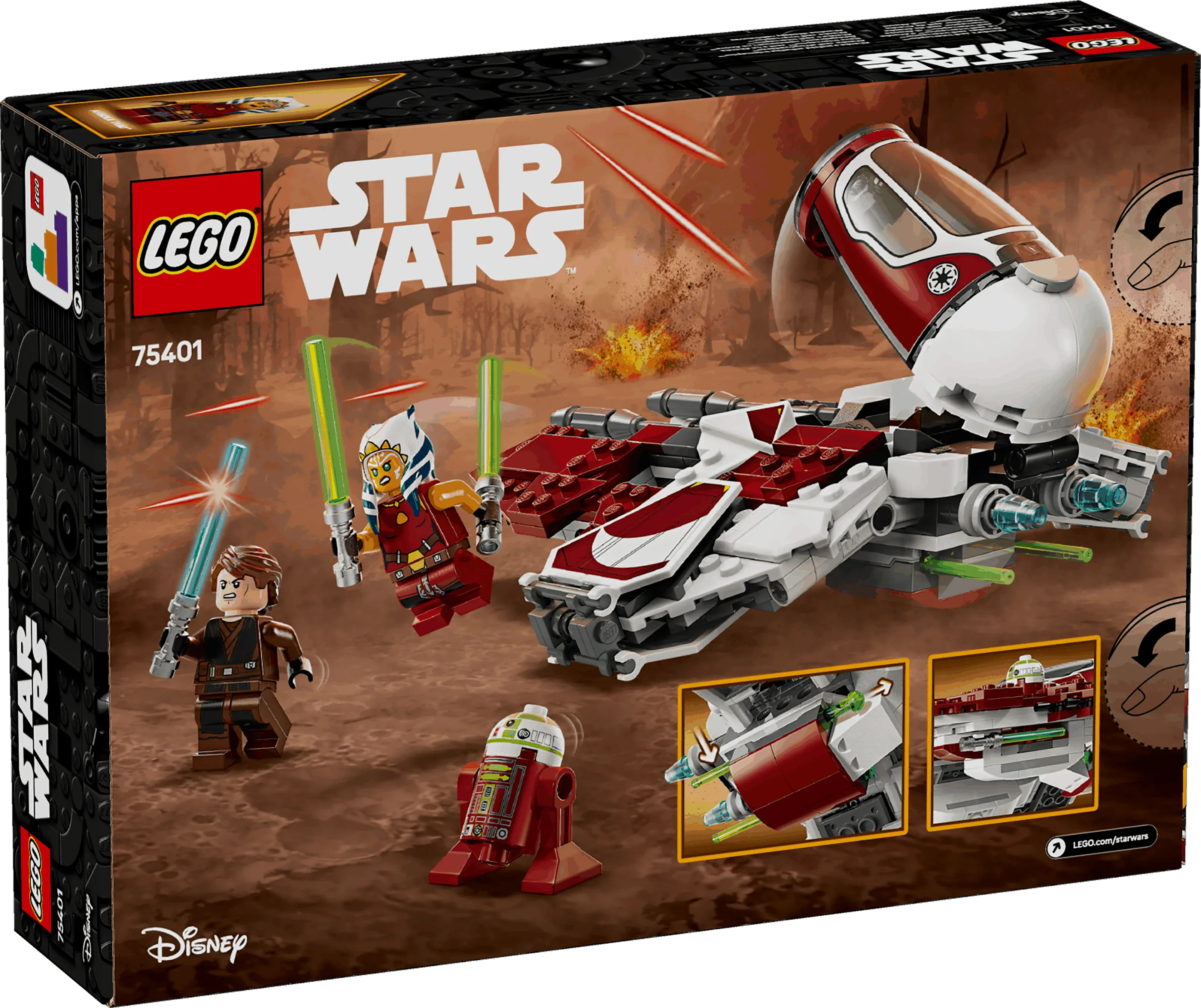 Curious Minds Toys & Games > Toys > Construction Toys > Interlocking Blocks > LEGO > LEGO Star Wars Lego Star Wars 75401 Ahsoka's Jedi Interceptor Playset for Ages 8 & Up