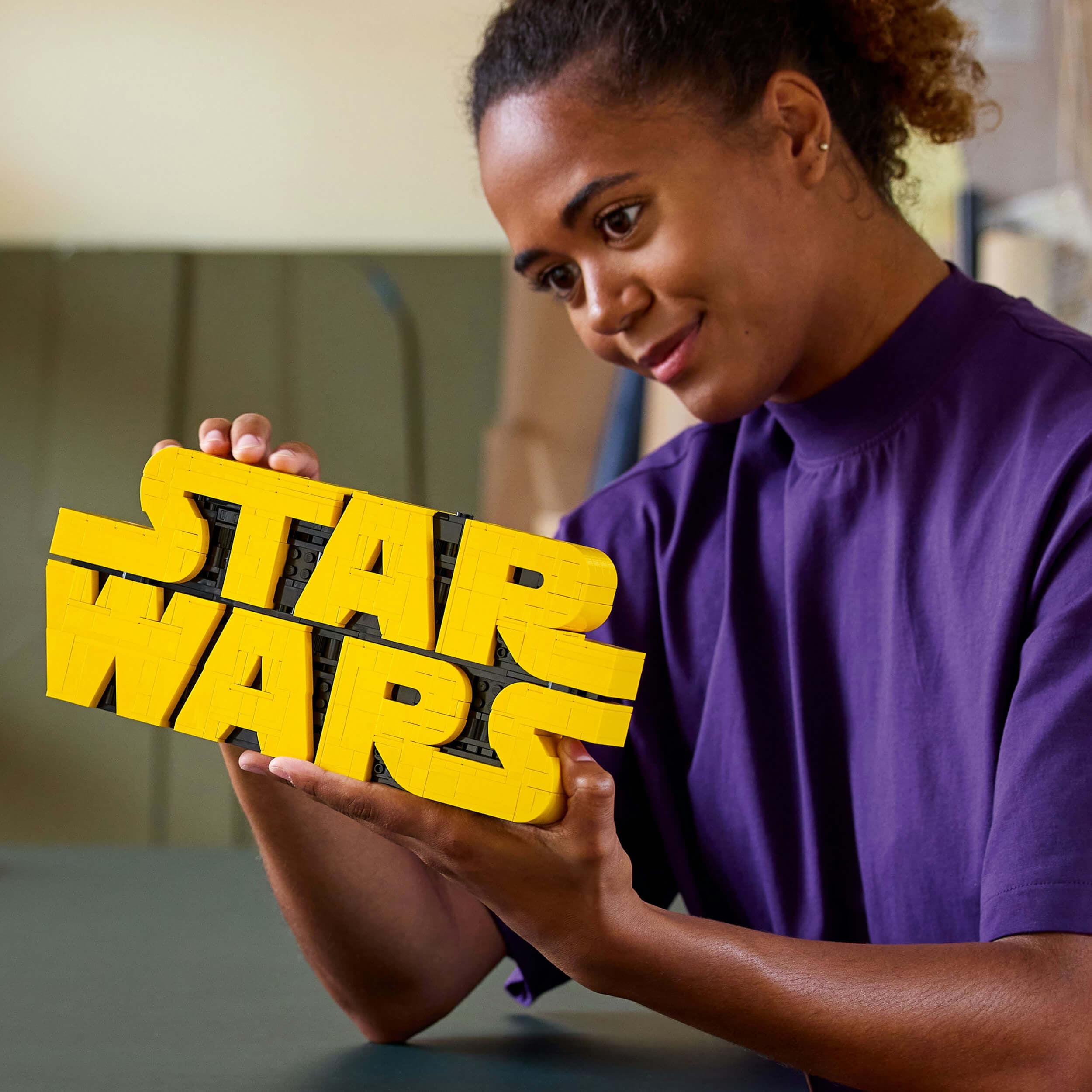 Curious Minds Toys & Games > Toys > Construction Toys > Interlocking Blocks > LEGO > LEGO Star Wars Lego Star Wars 75407 Brick-Built Star Wars Logo for Adults Ages 18+