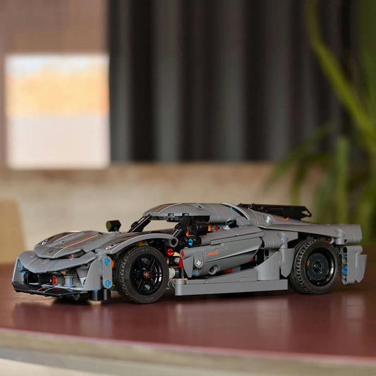 Curious Minds Toys & Games > Toys > Construction Toys > Interlocking Blocks > LEGO > LEGO Technic LEGO Technic 42173 Koenigsegg Jesko Absolut Grey Hypercar for Ages 10+