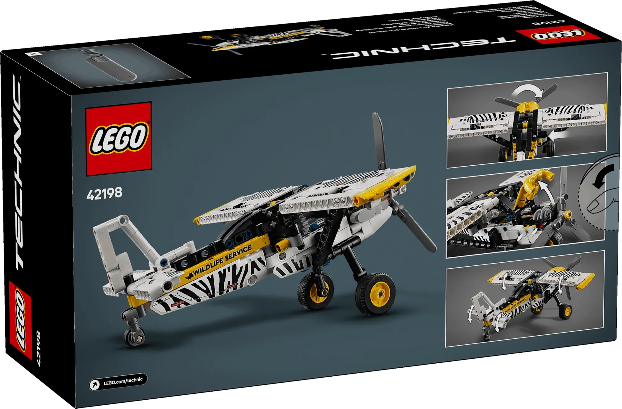 Curious Minds Toys & Games > Toys > Construction Toys > Interlocking Blocks > LEGO > LEGO Technic Lego Technic 42198 Bush Plane Buildable Toy Playset for Ages 8 and Up