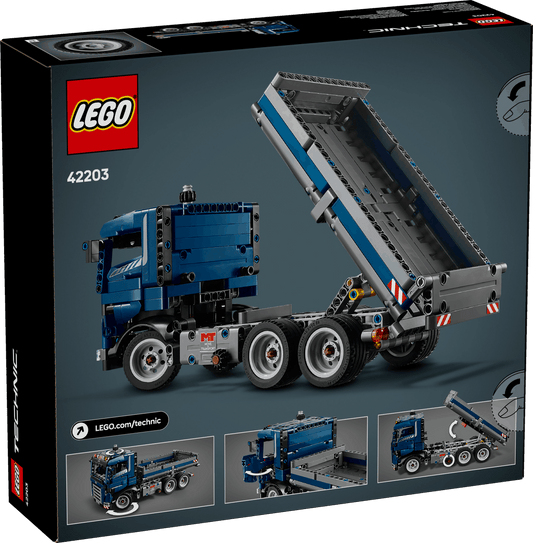 Curious Minds Toys & Games > Toys > Construction Toys > Interlocking Blocks > LEGO > LEGO Technic Lego Technic 42203 Tipping Dump Truck Toy Model Set for Ages 9 and Up