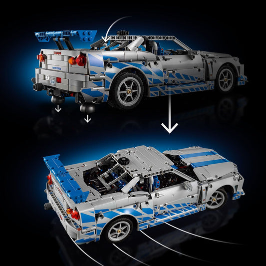 Curious Minds Toys & Games > Toys > Construction Toys > Interlocking Blocks > LEGO > LEGO Technic Lego Technic 42210 2 Fast 2 Furious Nissan Skyline GT-R (R34) Ages 18+