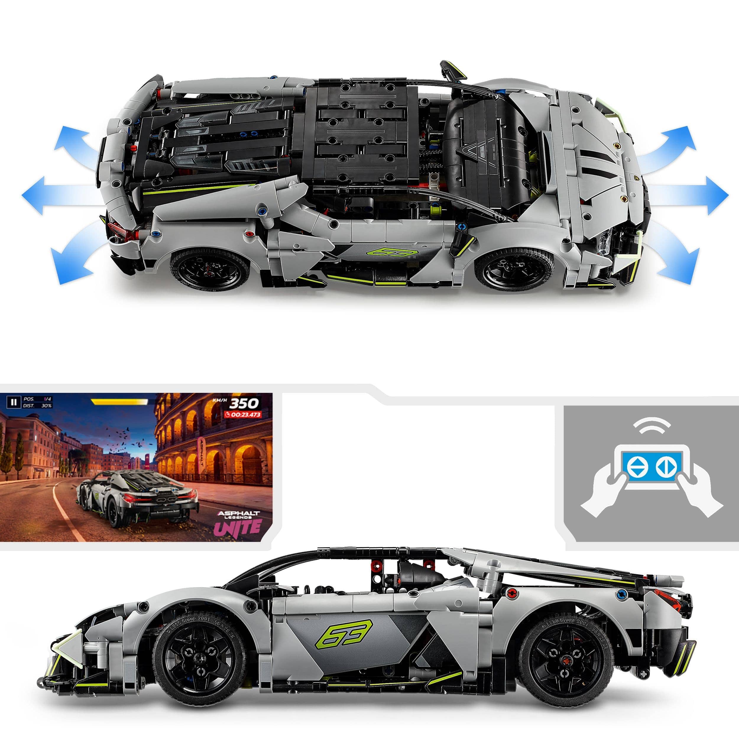 Curious Minds Toys & Games > Toys > Construction Toys > Interlocking Blocks > LEGO > LEGO Technic Lego Technic 42214 Lamborghini Revuelto Super Sports Car for Ages 10+