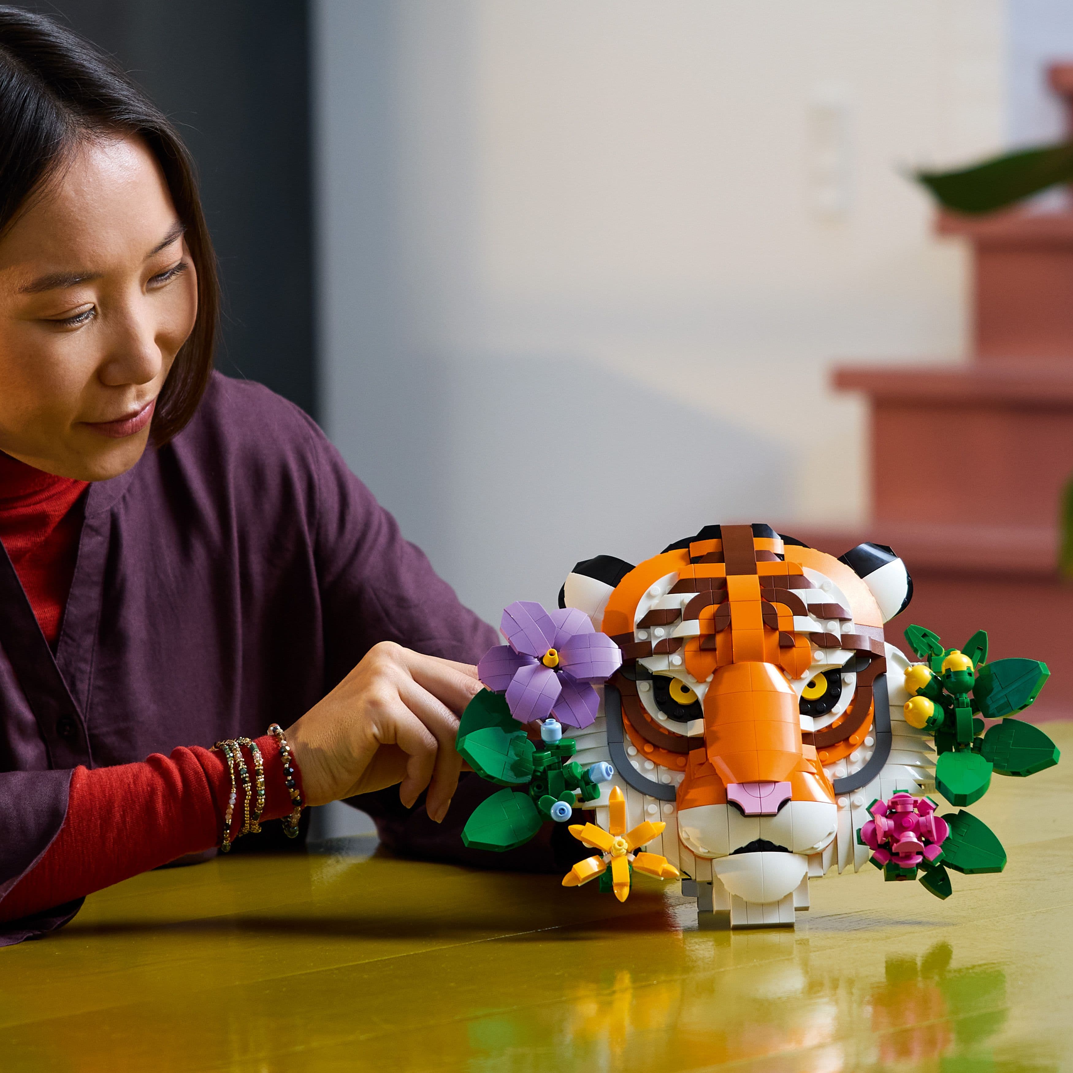 Curious Minds Toys & Games > Toys > Construction Toys > Interlocking Blocks > LEGO > Other LEGO Sets Lego Art 31217 The Fauna Collection - Tiger 3D Wall Art for Ages 18+