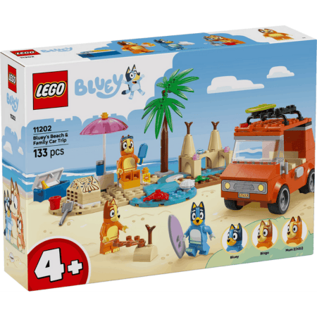 Curious Minds Toys & Games > Toys > Construction Toys > Interlocking Blocks > LEGO > Other LEGO Sets Lego Bluey 11202 Bluey's Beach & Family Car Trip for Children Ages 4+