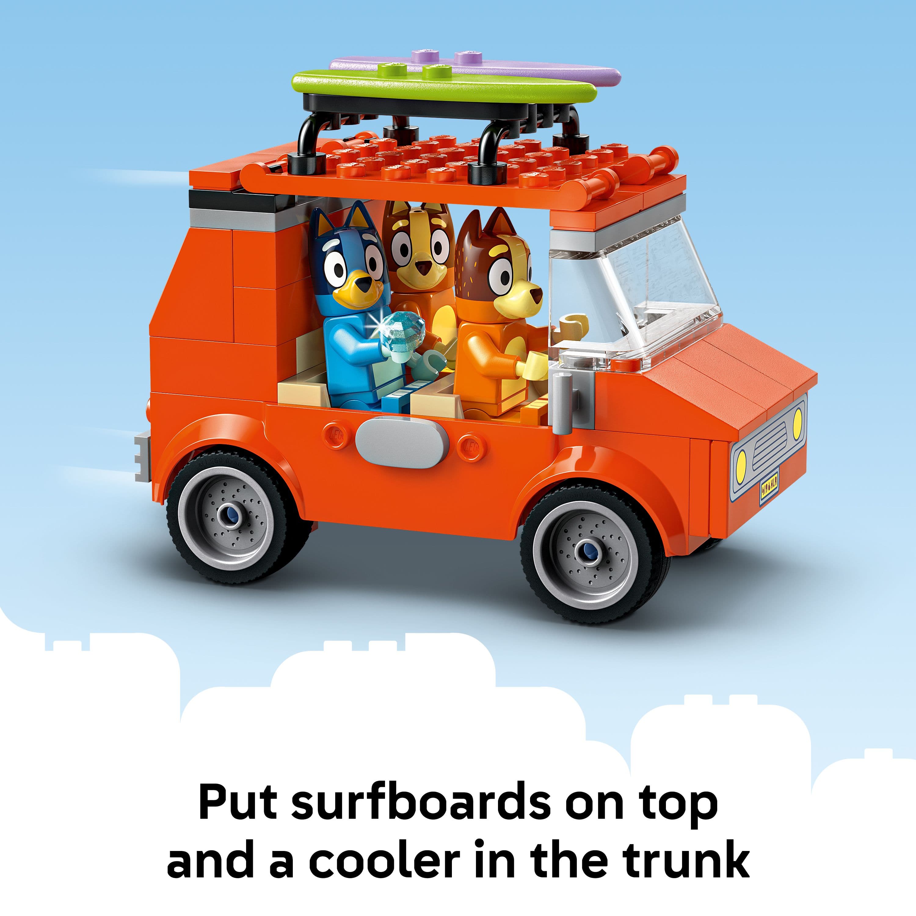 Curious Minds Toys & Games > Toys > Construction Toys > Interlocking Blocks > LEGO > Other LEGO Sets Lego Bluey 11202 Bluey's Beach & Family Car Trip for Children Ages 4+