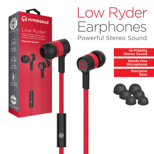HyperGear Low Ryder Earphones with Mic 3.5mm.