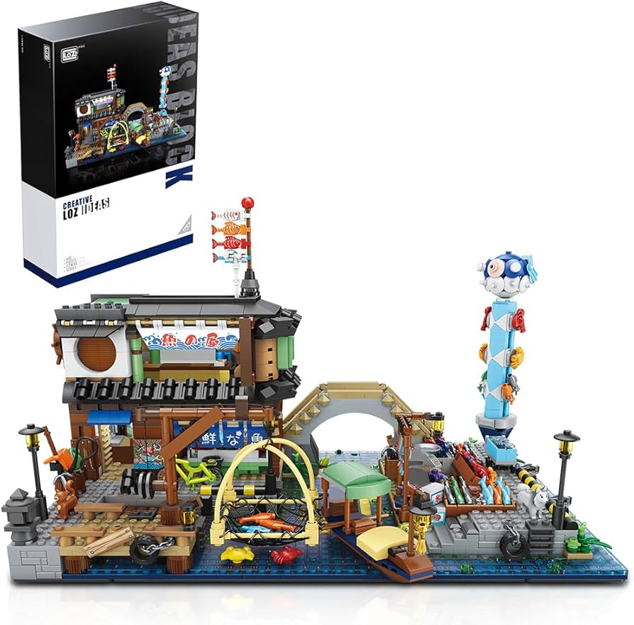LOZ Creative Ideas Japanese Fish Stall /Fising Docks 1049 6932691910495