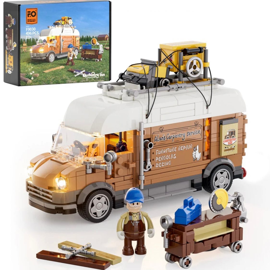 LUMIBRICKS - FUNWHOLE Carpentry Van F9030 X00452QH2F