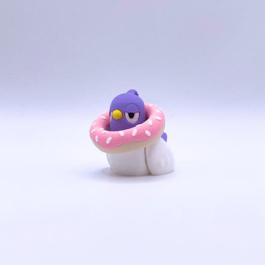 Dans Fidget Foundry Figurine Grumpy and Donut Pigeon