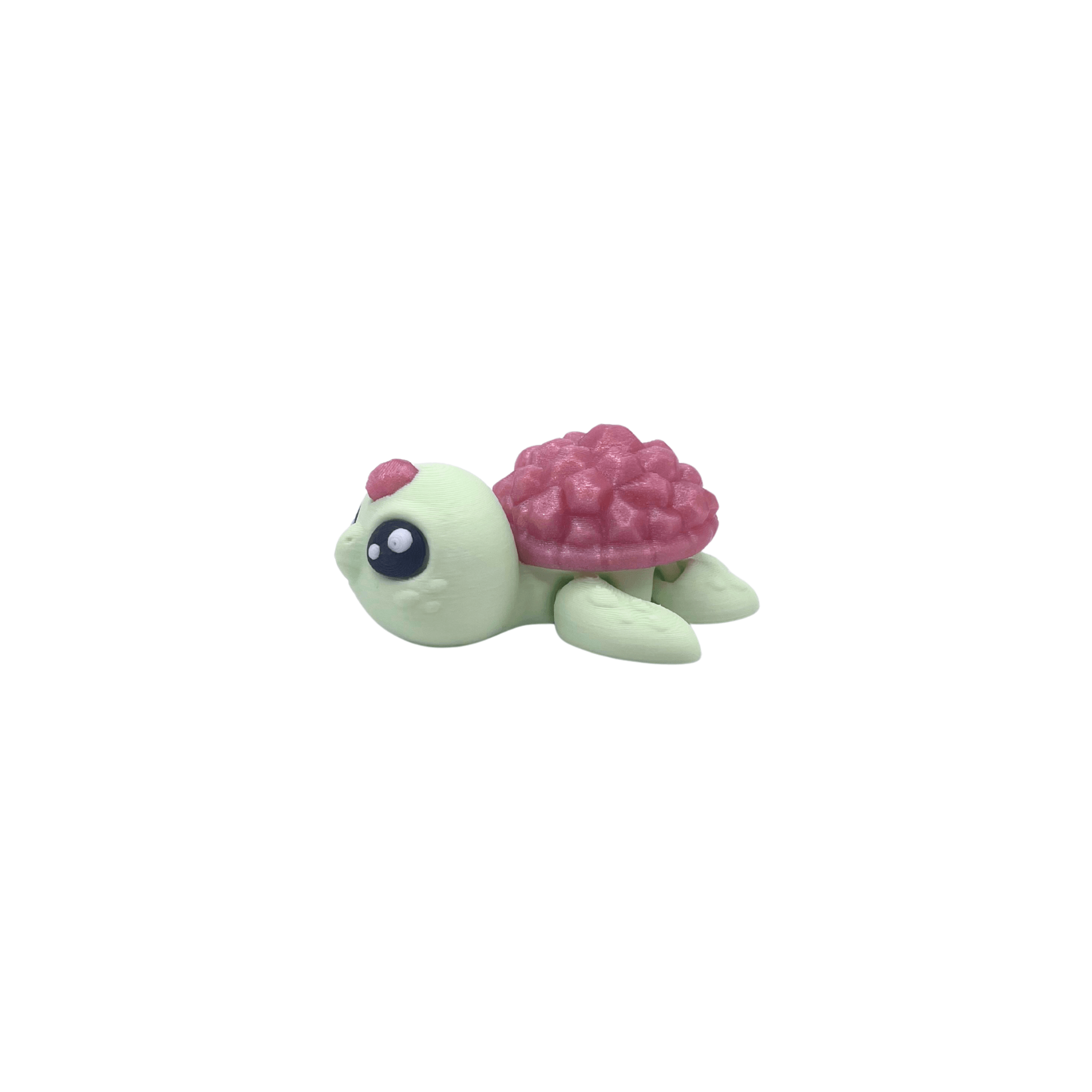 Dans Fidget Foundry Figurine Rose Quartz Crystal Turtle