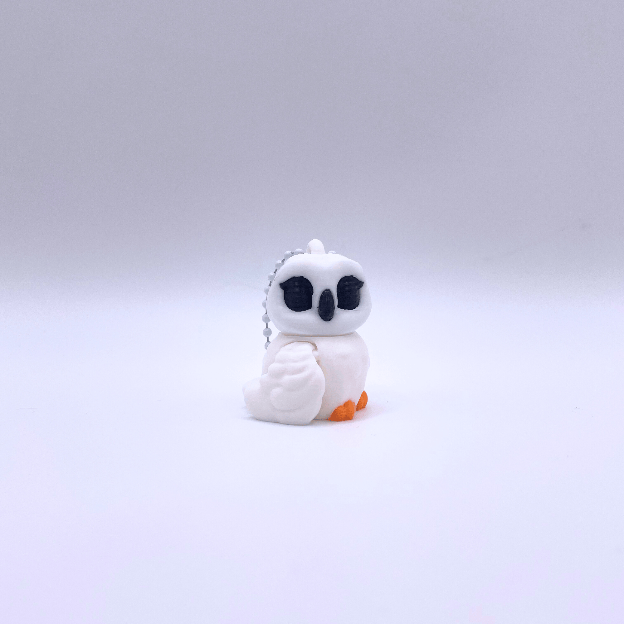Dans Fidget Foundry Keyring Snow Owl Key Charm