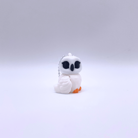 Dans Fidget Foundry Keyring Snow Owl Key Charm