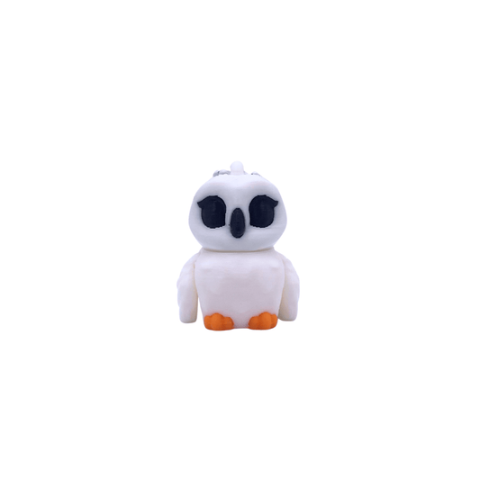Dans Fidget Foundry Keyring Snow Owl Key Charm