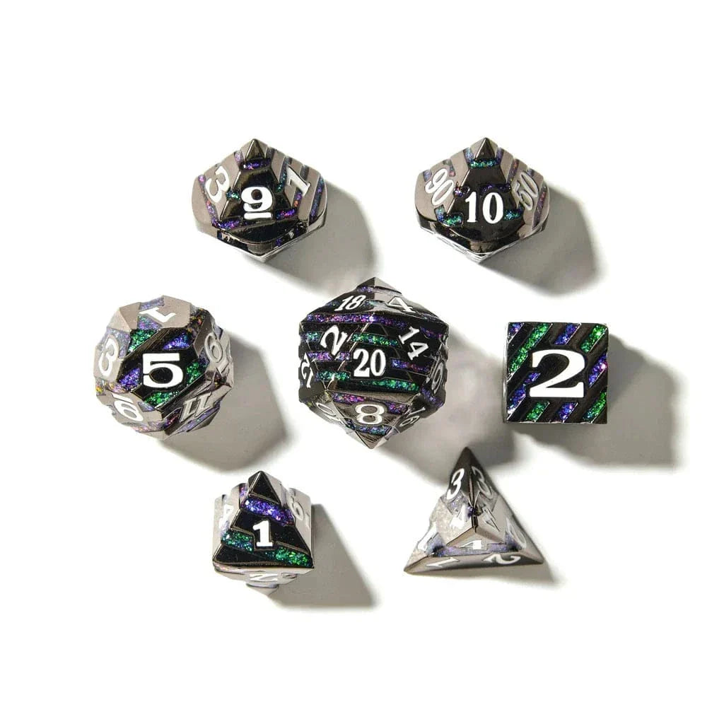 Tabletop Dominion DICE Dark Magic | Solid Metal | 7 Piece Set