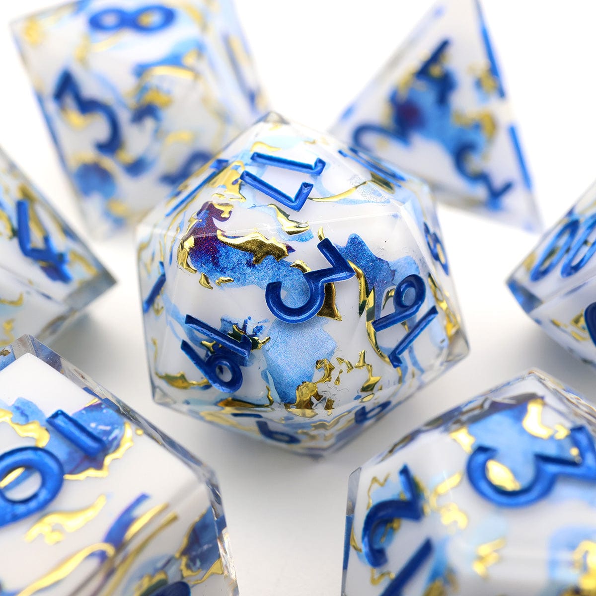 Tabletop Dominion DICE Divine Marble | Art Core Dice | 7 Piece Set