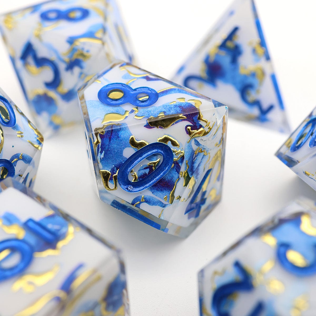 Tabletop Dominion DICE Divine Marble | Art Core Dice | 7 Piece Set