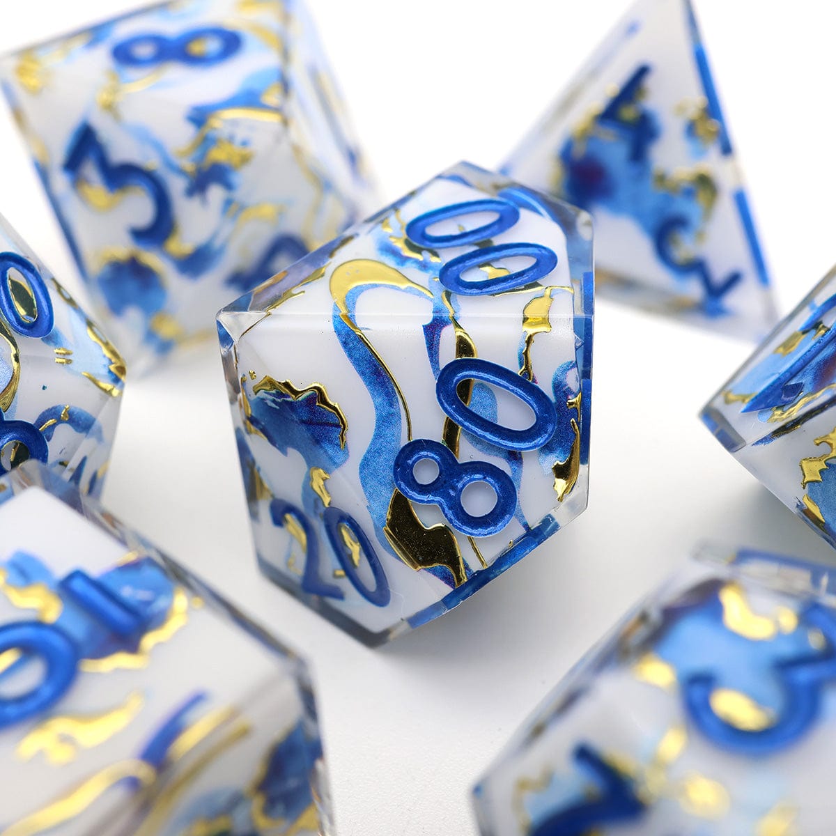 Tabletop Dominion DICE Divine Marble | Art Core Dice | 7 Piece Set