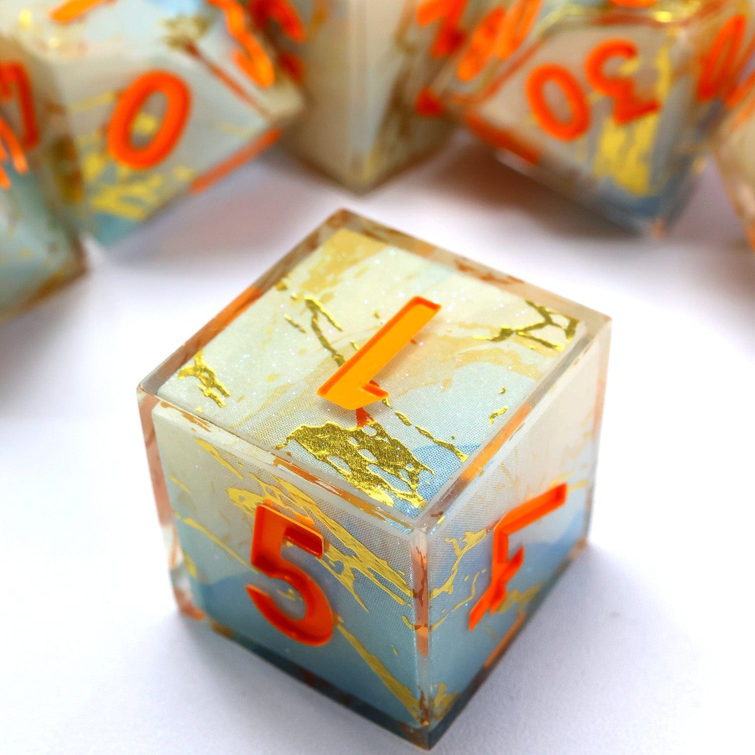 Tabletop Dominion DICE Divine Thunder | Art Core Dice | 7 Piece Set