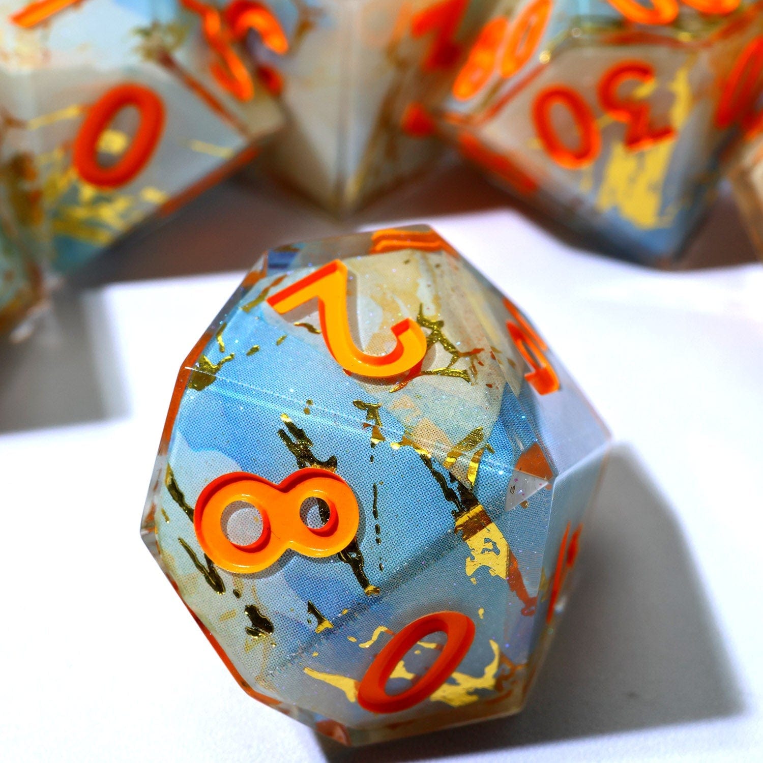 Tabletop Dominion DICE Divine Thunder | Art Core Dice | 7 Piece Set