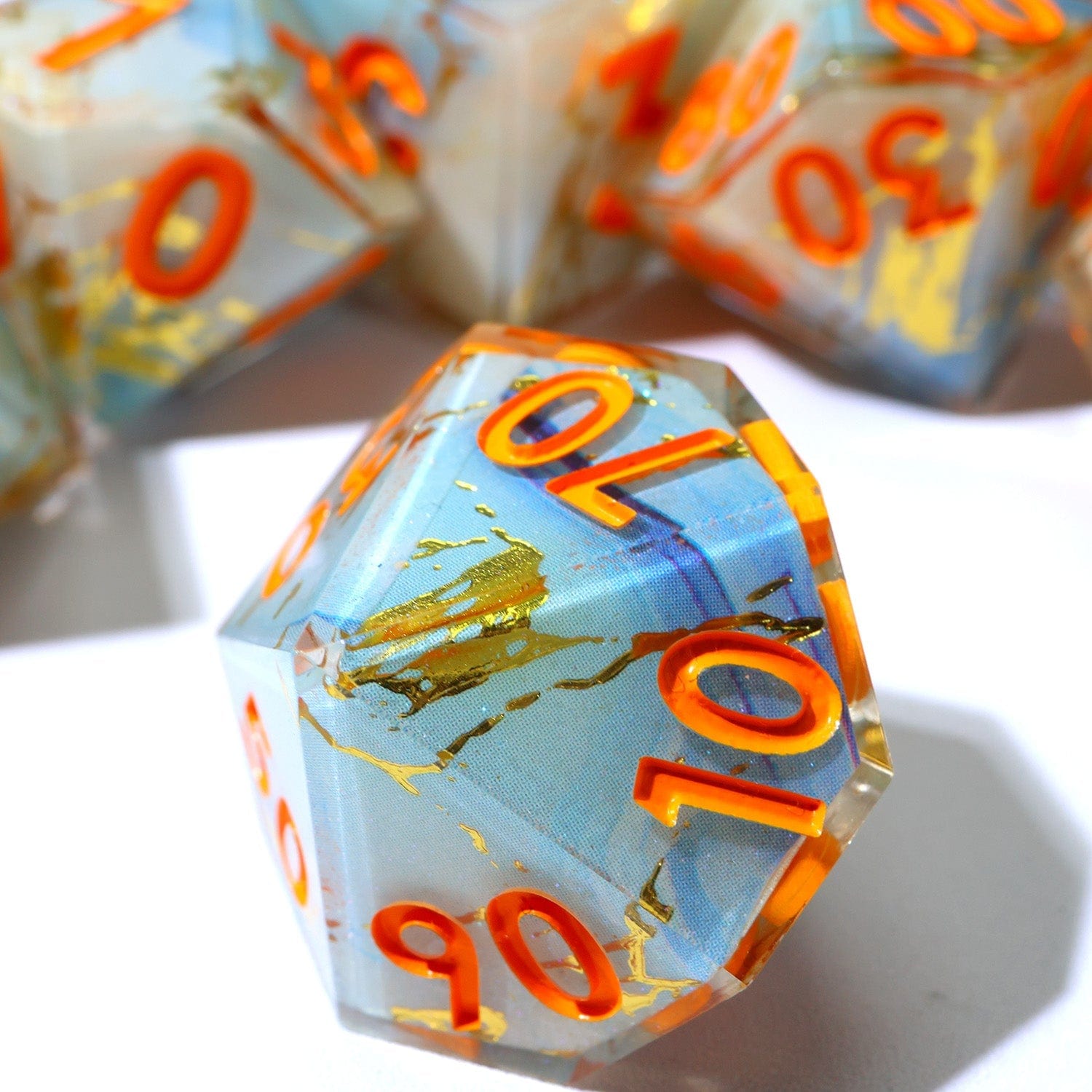 Tabletop Dominion DICE Divine Thunder | Art Core Dice | 7 Piece Set