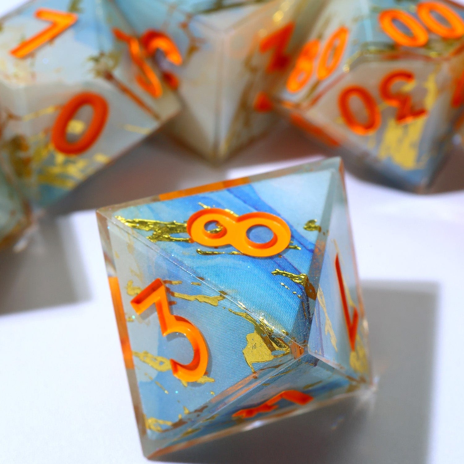 Tabletop Dominion DICE Divine Thunder | Art Core Dice | 7 Piece Set