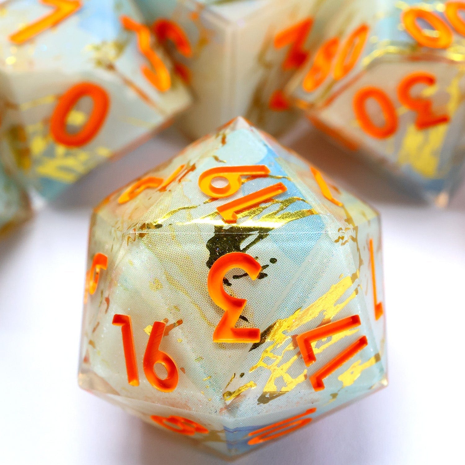 Tabletop Dominion DICE Divine Thunder | Art Core Dice | 7 Piece Set