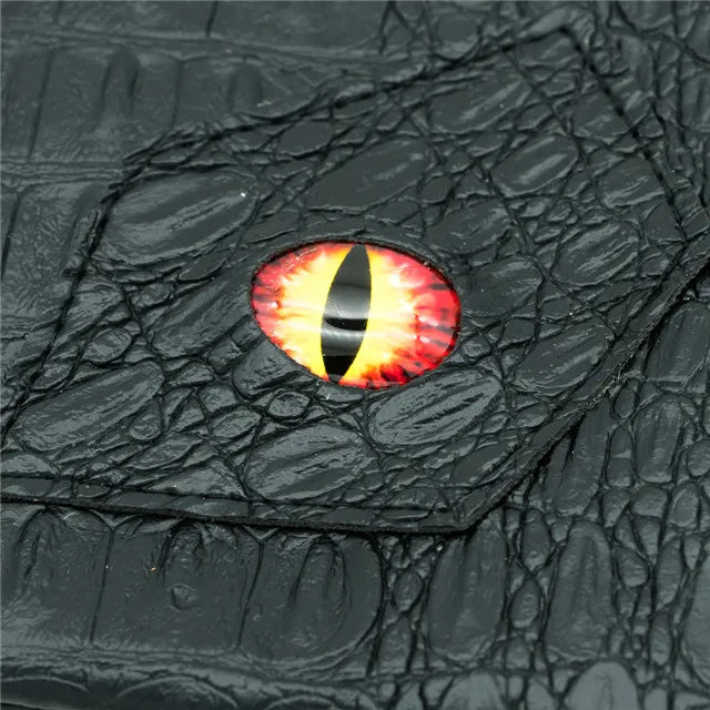Dragon’s Vault | Orange Eye | Vegan Leather Dice Bag - Bags