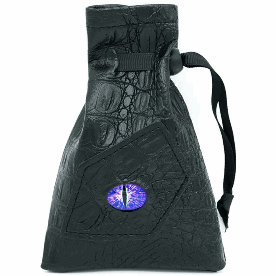 Tabletop Dominion Bags Dragon's Vault | Purple Eye | Vegan Leather Dice Bag