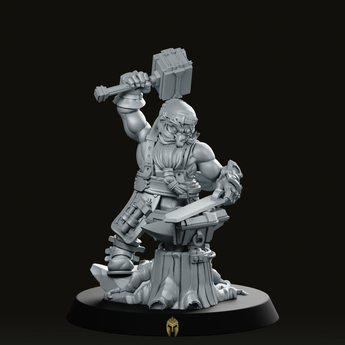 We Print Miniatures Large Miniature Dwarven Blacksmith Rill Miniature
