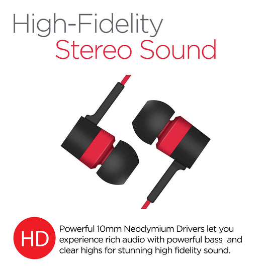 HyperGear Low Ryder Earphones with Mic 3.5mm.