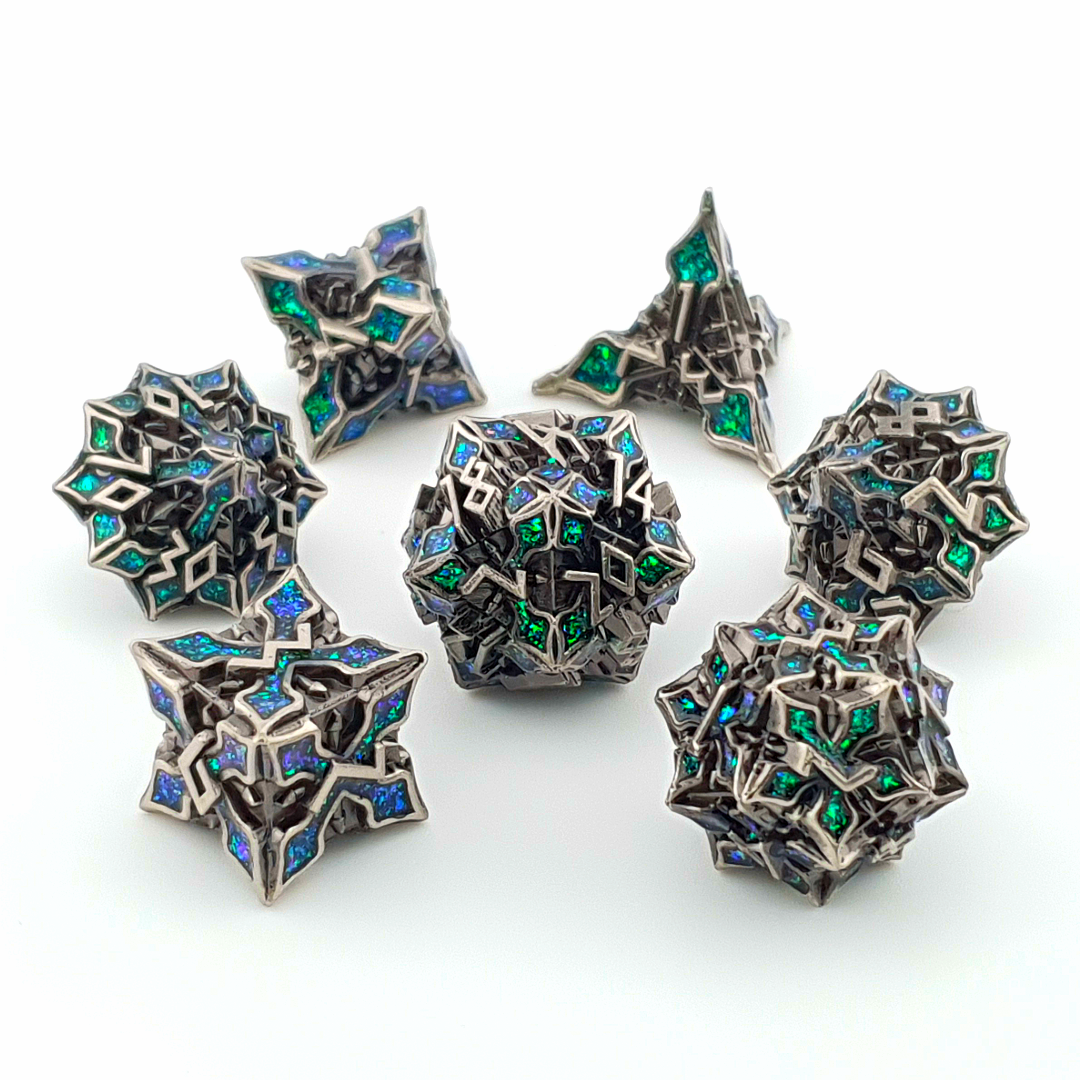 Emerald Glade | Solid Metal Dice | 7 Piece Set - DICE