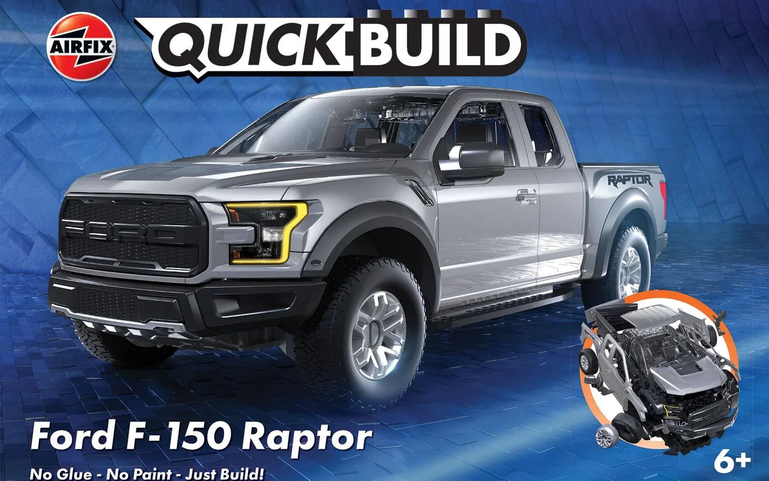 Empire Warehouse Model cars Airfix J6053 Quickbuild Ford F-150 Raptor Grey Model Car Kit