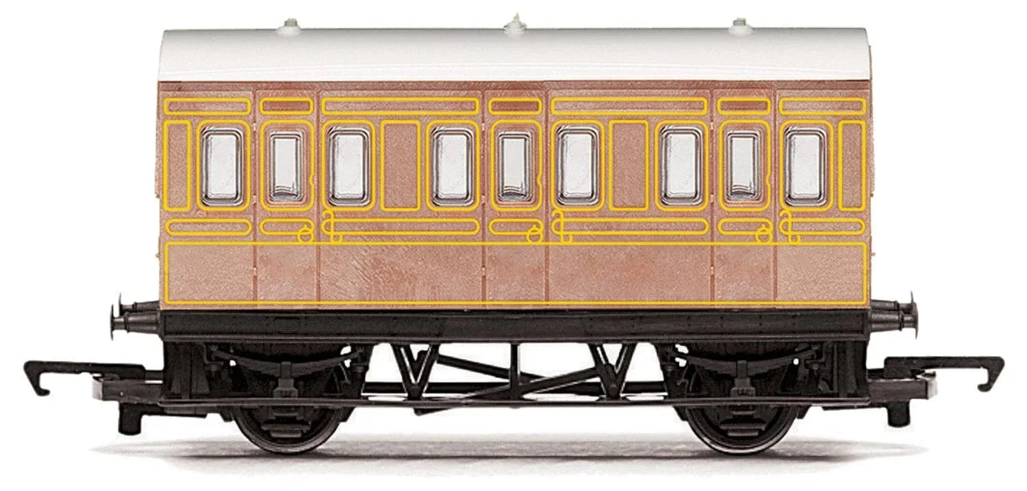 Empire Warehouse Model railways Hornby R4674 LNER Teak 4 Wheel Passenger Coach - Unboxed