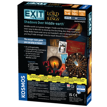 EXIT Lord of the Rings: Shadows Over Middle-Earth Board Game.