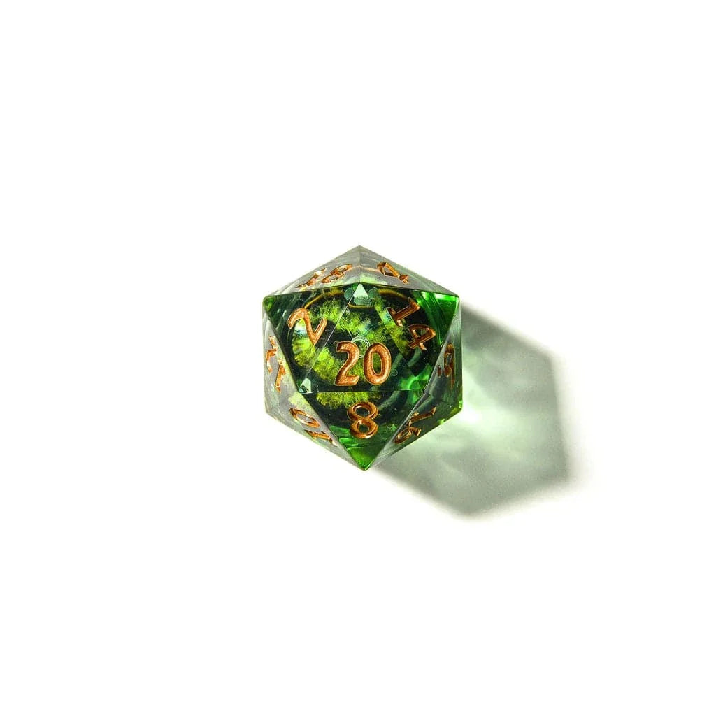 Tabletop Dominion DICE Eye of Emerald | Moving Eye | 7 Piece Set