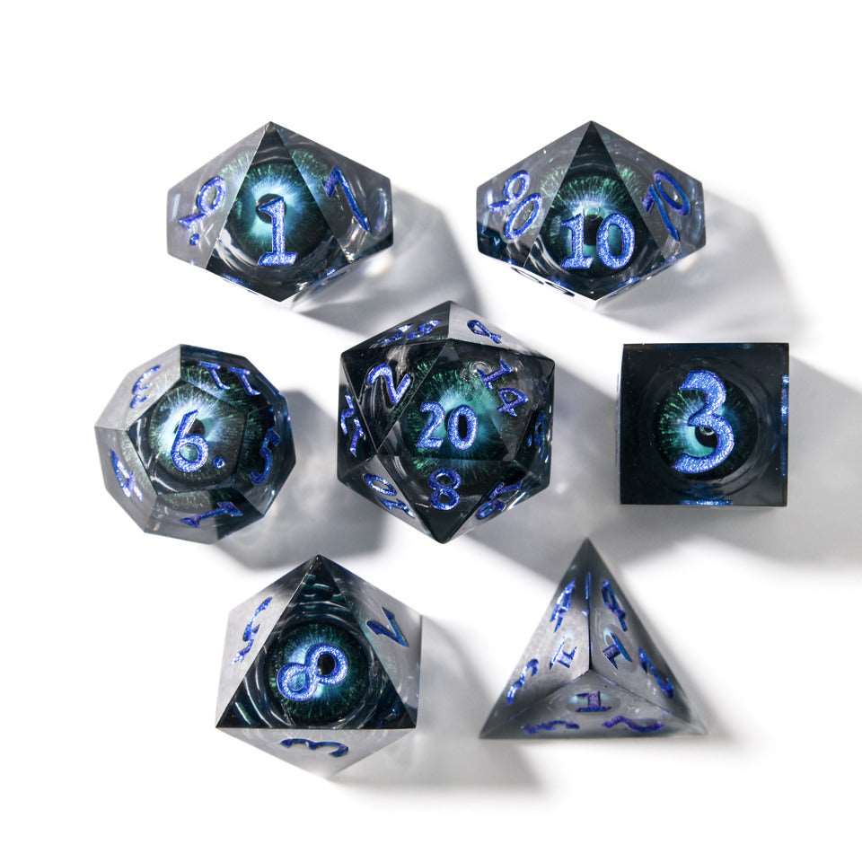 Tabletop Dominion DICE Eye of Evil | Moving Eye | 7 Piece Set