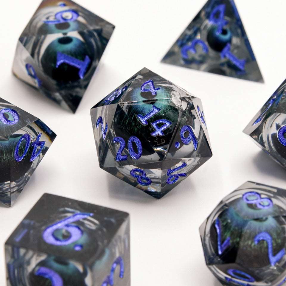 Tabletop Dominion DICE Eye of Evil | Moving Eye | 7 Piece Set