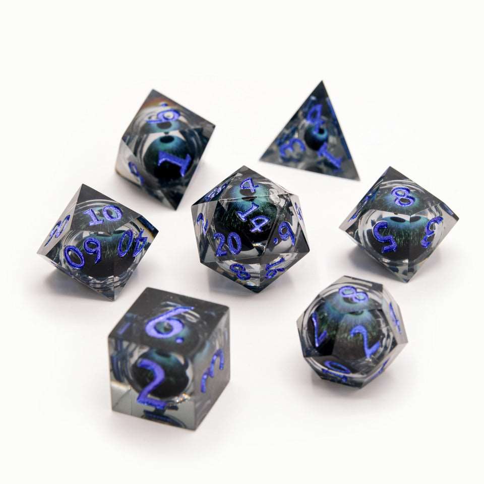 Tabletop Dominion DICE Eye of Evil | Moving Eye | 7 Piece Set